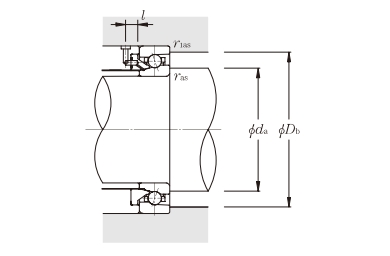 角接觸球軸承，品牌：NTN，尺寸圖3