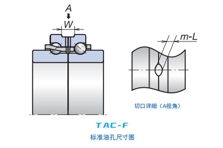 角接觸球軸承，品牌：NSK，尺寸圖2