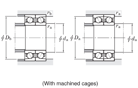 角接觸球軸承，品牌：KOYO，尺寸圖4